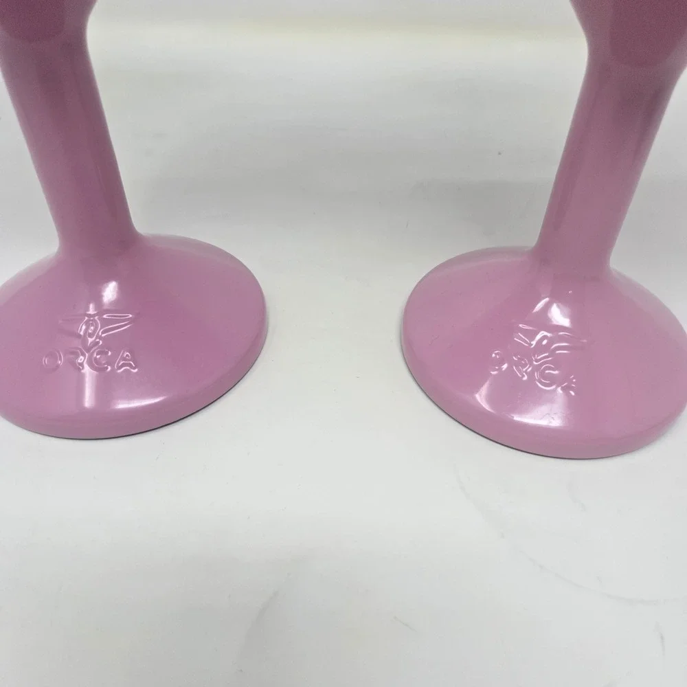 ORCA Martini Tumbler Set of 2 Pink 8oz Insulated Stainless Steel Cocktail Glasse